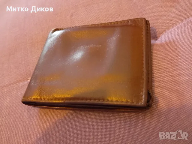 Бос портфейл естествена кожа 115х90 мм, снимка 2 - Портфейли, портмонета - 55300670