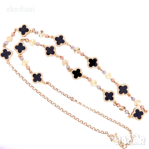 Златно колие Van Cleef 9,99гр. 44,0см. 14кр. проба:585 модел:39060-6, снимка 2 - Колиета, медальони, синджири - 54628620
