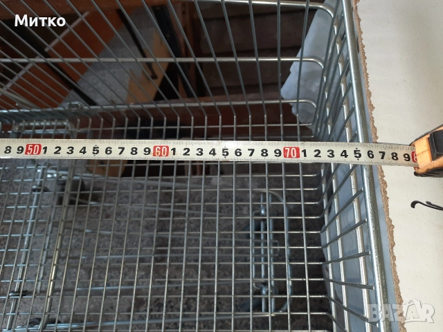 Голяма пазарска метална количка с 4 колелета за пазаруване марка WANZL модел D101RC, снимка 11 - Други - 53974731