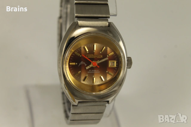 Дамски Часовник CORNAVIN Pentaflex Оригинална Верижка 1960's, снимка 4 - Дамски - 54319189