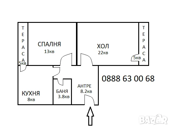 Дианабад Двустаен 65кв под наем от СОБСТВЕНИК!, снимка 18 - Апартаменти - 55508758