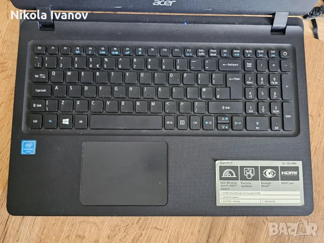 Acer Aspire ES1-533 15.6" | intel Pentium 4 ядра N4200 | 8GB RAM | 1TB HDD |5ч батерия|Win10+Office, снимка 3 - Лаптопи за дома - 55606350