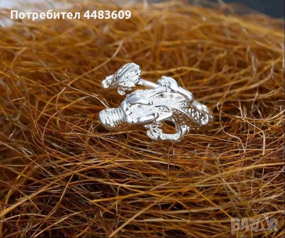 Сребърен пръстен " Дракон " , снимка 4 - Пръстени - 54049780