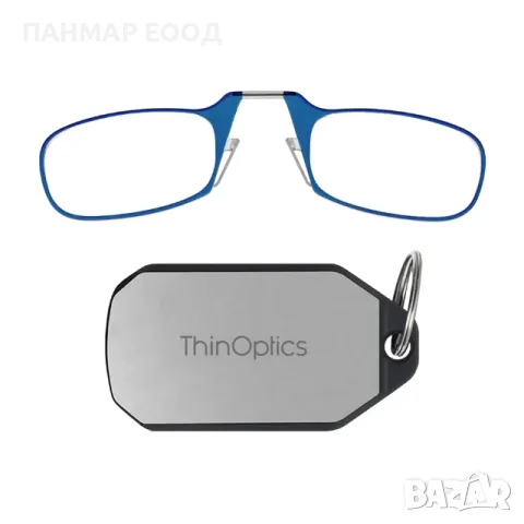Компактни диоптрични очила ThinOptics със сребрист ключодържател, диоптри от +1.0 до +2.5, снимка 3 - Слънчеви и диоптрични очила - 55670728