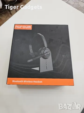 Nuroum HP31S (3rd Gen) Bluetooth слушалка с микрофон, USB донгъл, зарядна база, Noise Cancelling, снимка 12 - Bluetooth слушалки - 55313694