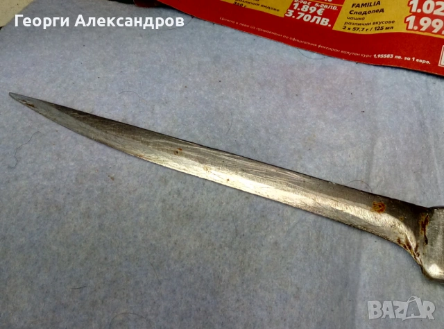 КРАСАВЕЦ! Стар КАСАПСКИ НОЖ от БЛАГОРОДНА НЕРЪЖДАЕМА СТОМАНА, снимка 2 - Ножове - 54903723