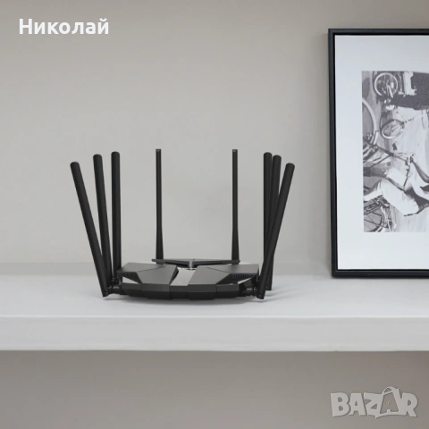 Нов Mercusys MR90X AX6000 - OpenWRT Wi-Fi 6 Gigabit Router, снимка 2 - Рутери - 54387230