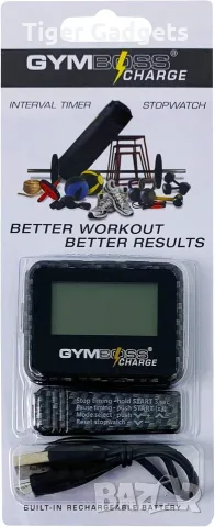 Gymboss Charge интервален таймер, водоустойчив, Black Carbon Hardcoat, снимка 5 - Спортна екипировка - 55595692