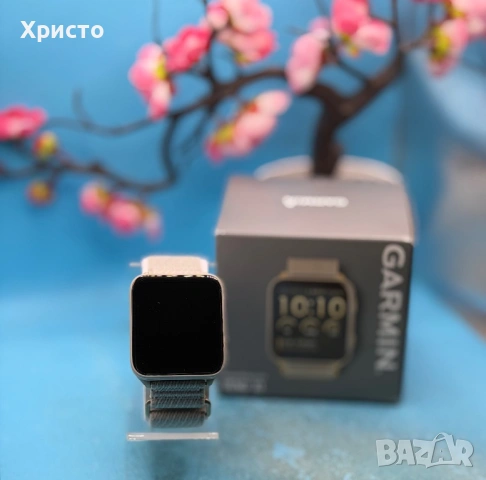 НОВ!!! Смарт часовник Garmin Venu X1, Soft Gold с титаниев гръб и каишка найлон French Gray  , снимка 6 - Смарт часовници - 54516361