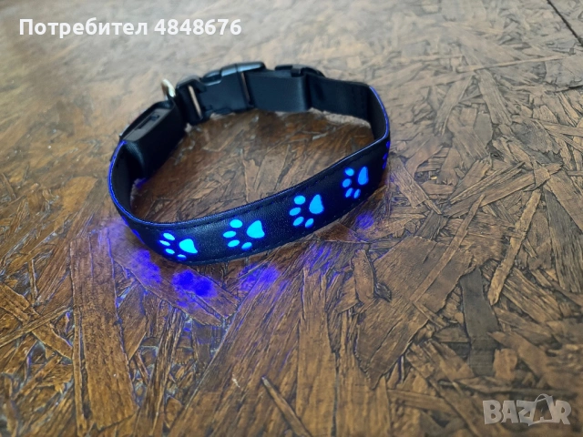 Светеща кучешка каишка от естествена кожа (Type-C) + ПОДАРЪЦИ, снимка 3 - За кучета - 54799109