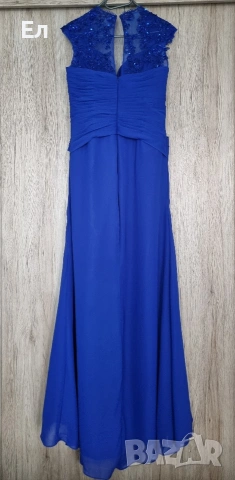 Официална дълга рокля в син цвят, снимка 2 - Рокли - 54327146