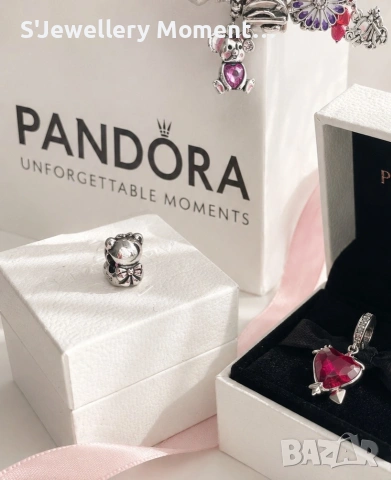 Сребърен елемент PANDORA 925 Teddy Bear, снимка 3 - Гривни - 35102766