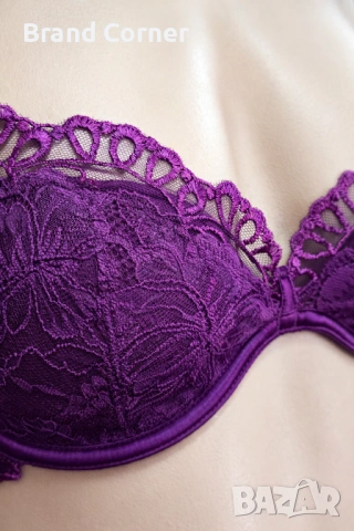 Hunkemöller лилав комплект бельо с дантела – сутиен 70C и бикини XL, снимка 7 - Бельо - 54519722