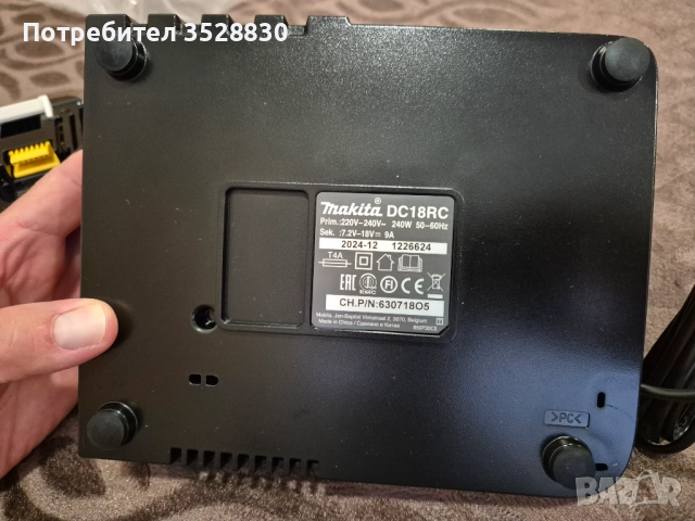 Комплект Макита 2бр. оригинални батерии 3Ah Makita BL1830B и оригинално бързо зарядно DC18RC LXT 18V, снимка 6 - Други инструменти - 54568450