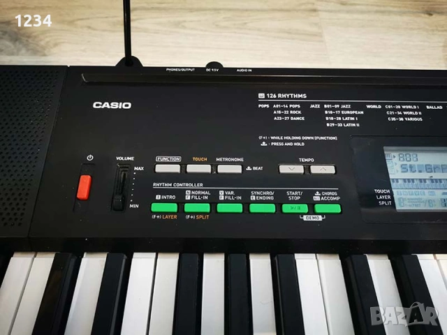 синтезатор клавир CASIO CTK-3400SK пиано с динамична клавиатура и USB порт 5 октави, снимка 5 - Синтезатори - 54084664