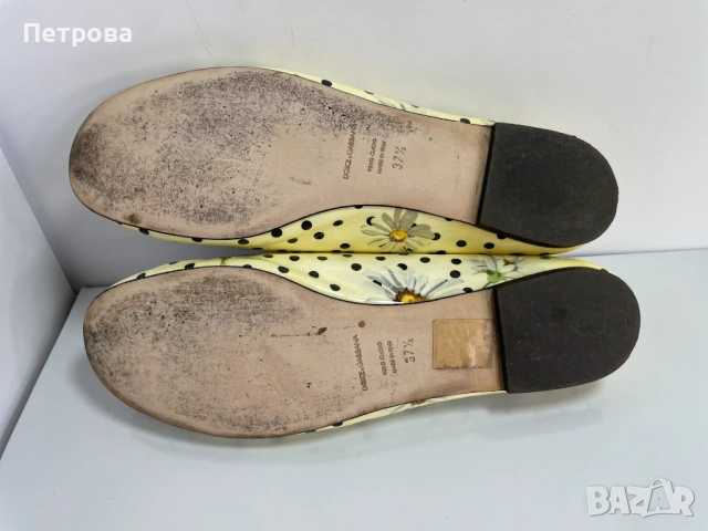 Кожени балеринки Dolce & Gabbana 37.5 Оригинал, снимка 10 - Дамски ежедневни обувки - 54721085