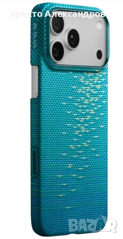 Кейс PITAKA Ultra-Slim за iPhone 17 Pro Max (Lucid Blue) - Арамидно влакно / Карбон #78, снимка 3 - Калъфи, кейсове - 54635855