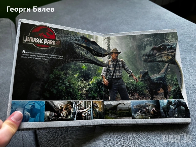 Jurassic Park Limited edition booklet+ Jurassic World Blu-ray без бг субтитри, снимка 7 - Blu-Ray филми - 54788663