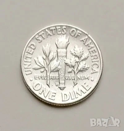 10 цента сащ 1961 сребро, снимка 2 - Нумизматика и бонистика - 52546883