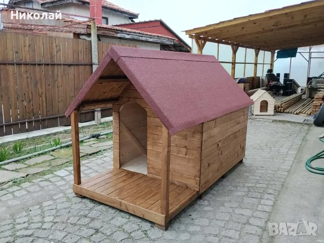 Дървени къщи за котки кучета къща за куче от дърво за малки средни и големи породи кучешка колиба, снимка 3 - За кучета - 55347554