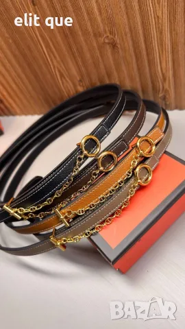 колани от естествена кожа в кутия hermes 