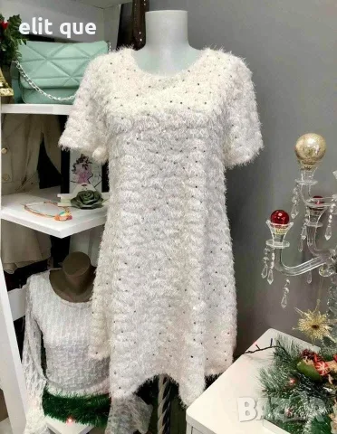 ❄️Нежна пухкава рокля с пайети