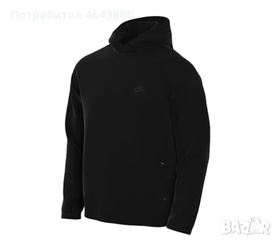 Мъжки суитшърт NIKE Tech Fleece pullover hoodie черен XXL, снимка 7 - Суичъри - 55691721