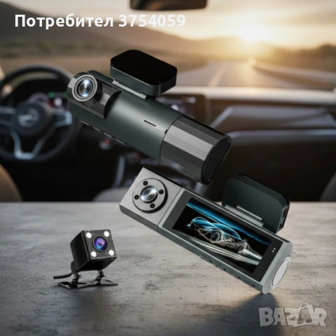 Видеорегистратор Vehicle BlackBox DVR FULL HD 1080 + задна камера, снимка 4 - Камери - 55182668