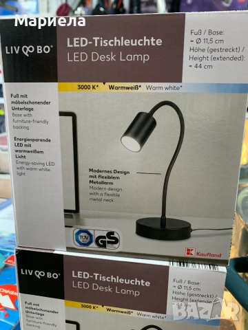LED Лампа за четене / Настолна Нощна Лампа, снимка 2 - Лед осветление - 55261521