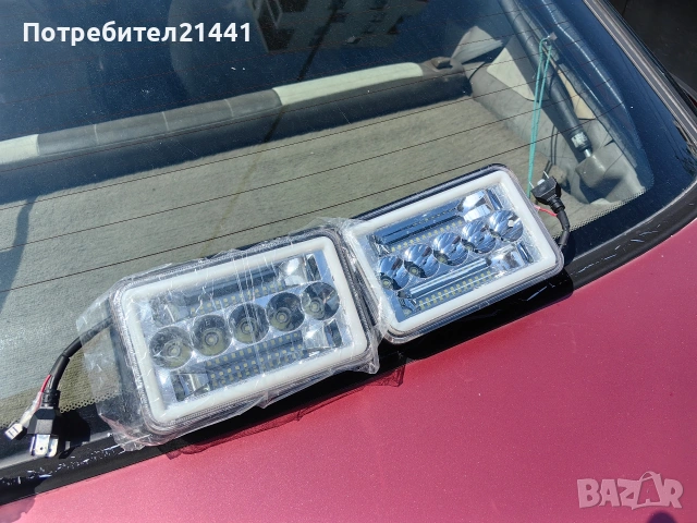 LED фарове 4х6" H4 и DRL НОВИ! , снимка 2 - Аксесоари и консумативи - 54799142