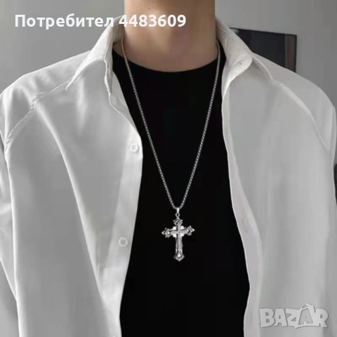 Колие " Троен Кръст ", снимка 6 - Колиета, медальони, синджири - 54370082