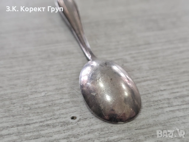 Стара сребърна лъжичка , снимка 4 - Колекции - 54353368