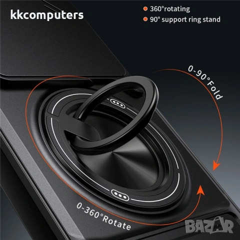 Магнитен Калъф за Nothing Phone (4a) с Пръстен и Капаче за Камера - PC+TPU, 360° стойка, 5 цвята, снимка 13 - Калъфи, кейсове - 54087390