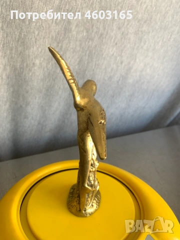 месингова скулптура на птица, снимка 5 - Антикварни и старинни предмети - 54321523