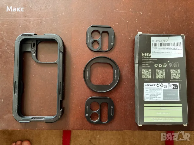 Кейдж NEEWER 15 Pro Cage [2nd Gen] за iPhone 15 pro, quick release, 67mm filter adapter, 17mm lens, снимка 9 - Калъфи, кейсове - 55411651