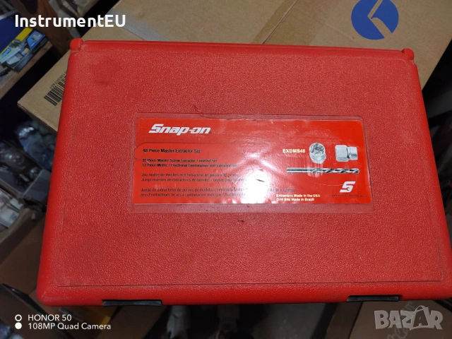Професионален комплект за изваждане на скъсани болтове и шпилки марка Snap-on, снимка 3 - Куфари с инструменти - 54454586