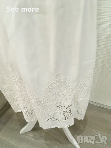 Massimo Dutti рокля 100% памук с бродерия!, снимка 5 - Рокли - 55606962