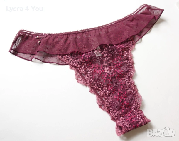 Etam M/L луксозни бразилиани с бродерии на цветя., снимка 5 - Бельо - 54175213