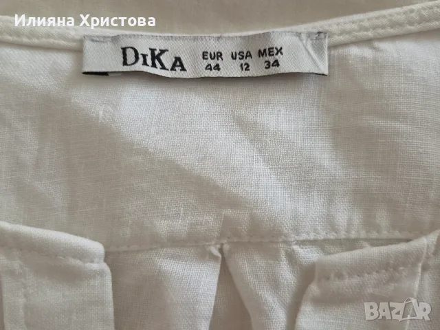 Ленена дамска риза на Dika, снимка 3 - Ризи - 55540313
