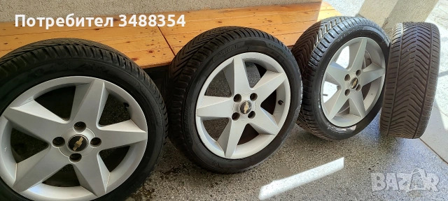 Лети джанти 17" 4х114.3 за Chevrolet Epica с почти нови всесезонни гуми с ГАРАНЦИЯ, снимка 5 - Гуми и джанти - 54749256