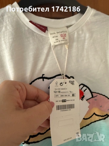 Детска тениска Zara  12-18 месеца, снимка 3 - Бебешки блузки - 54869268