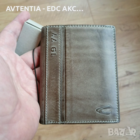 Портфейл Camel Active Melbourne, вертикален, естествена кожа, немска марка + кутия + гаранция