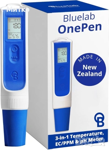 Нов Bluelab OnePen 3-в-1 (pH, EC/PPM, температура) с Bluetooth"
