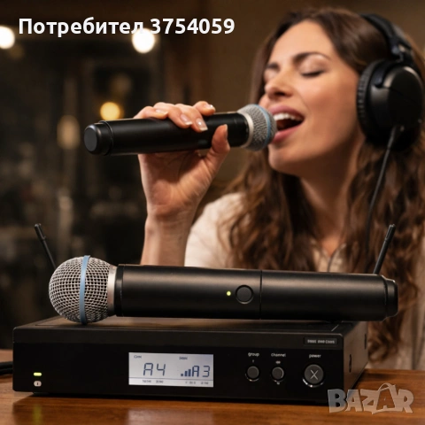 Професионален безжичен вокален микрофон за сцена и студио BLX, снимка 2 - Микрофони - 55175094