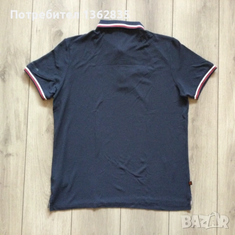 НОВА оригинална синя тениска с яка MUSTO размер L / 52 от Германия, снимка 10 - Тениски - 53958672