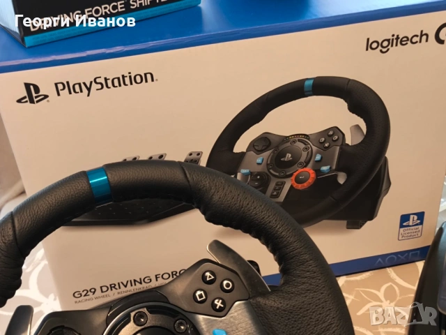 Logitech G29 волан рейсинг симулатор със скоростен лост, снимка 9 - Джойстици и геймпадове - 54295646
