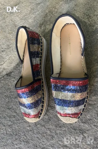 Оригинални дамски еспадрили Tommy Hilfiger. Без кутия. Размер 7 1/2(отговаря на 39). Стелка-24см., снимка 2 - Дамски ежедневни обувки - 55567510