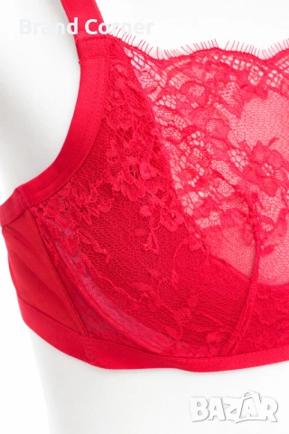 Hunkemöller червен дантелен сутиен - 85C, снимка 2 - Бельо - 54501280
