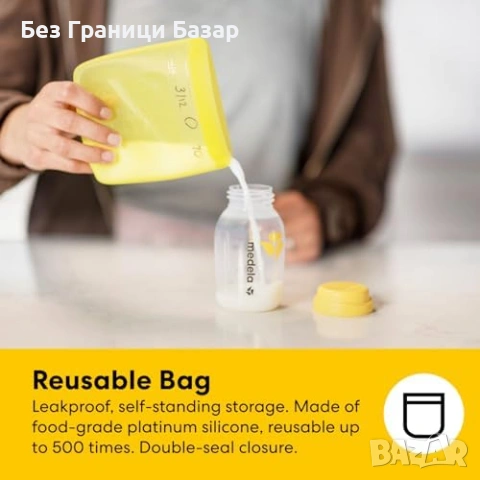 Нов Medela комплект за съхранение на кърма бутилки торбички чанта 150ml, снимка 5 - Други - 54312454