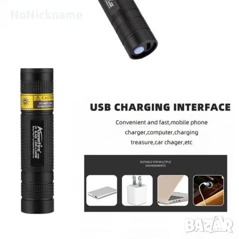 Alonefire 365nm UV Фенер акумулаторна флуоресцентна лампа за откриване на петна, течове масло, пари, снимка 7 - Лед осветление - 52662592